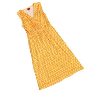 Merona Orange and White Patterned Dress XS